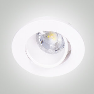 OSTANIA SPOT SB GU10 A ENCASTRER ROND ORIENTABLE PVC BLANC