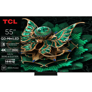 TCL 55C7K – 55″ QD-Mini LED 4K Smart Google TV HDR10+ Dolby Vision + Dolby Atmos • HDMI 2.1 • 144 Hz AUDIO BY BANG&OLFUSEN